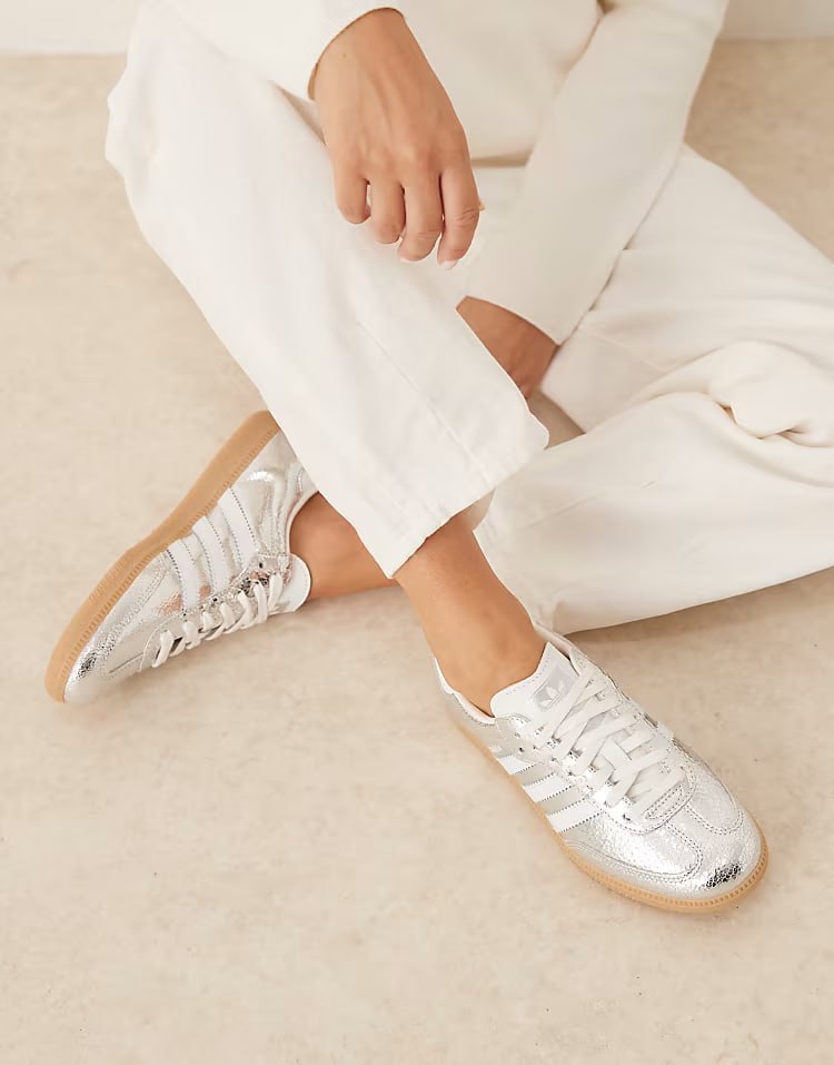 Adidas Samba OG Argenté Metallic Cracked Leather