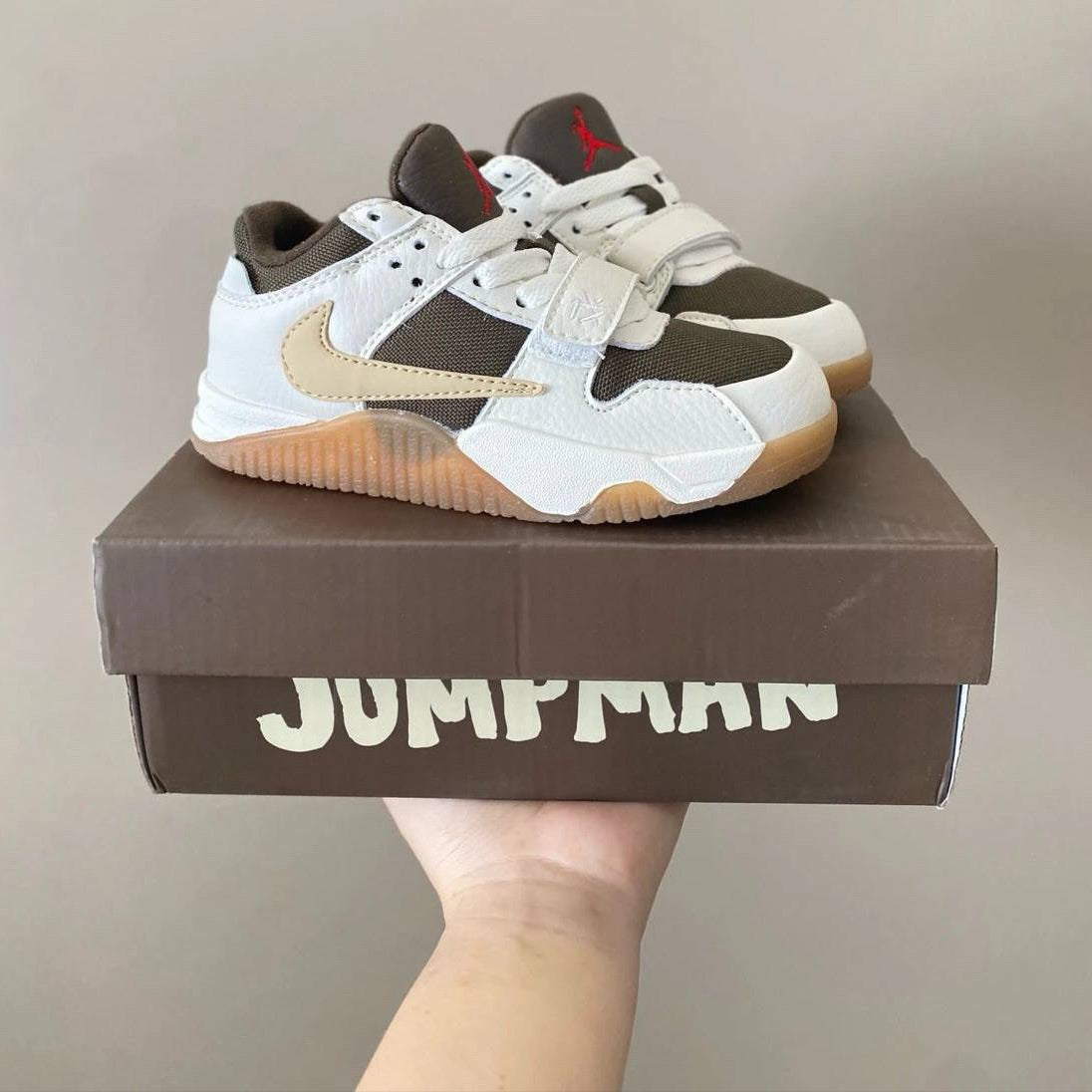 Air Jordan Jumpman Jack Enfant Blanc/Marron