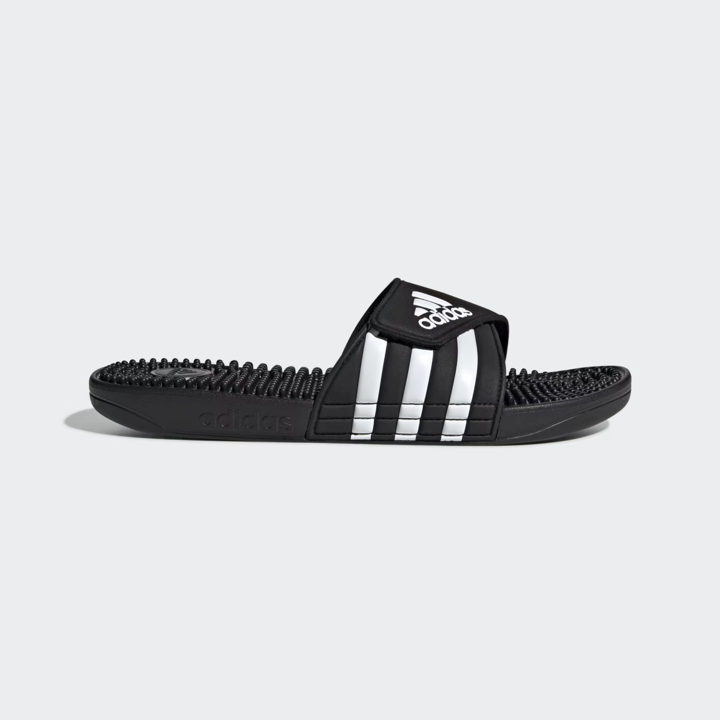 Claquette Adidas  » Adissage  » Noir – Rayures blanches