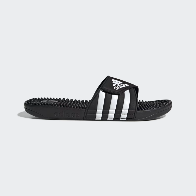 Claquette Adidas " Adissage " Noir - Rayures blanches
