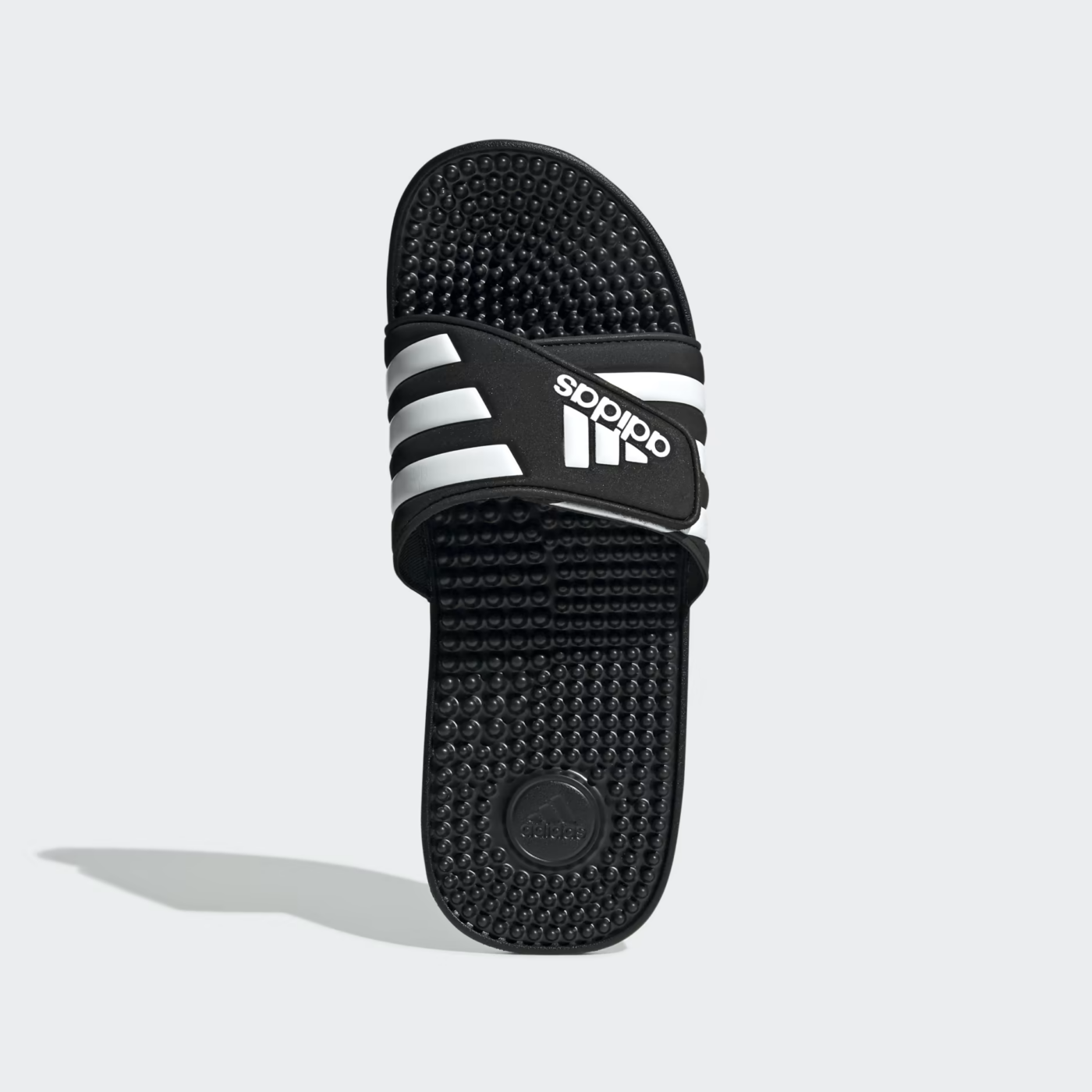 Claquette Adidas  » Adissage  » Noir – Rayures blanches