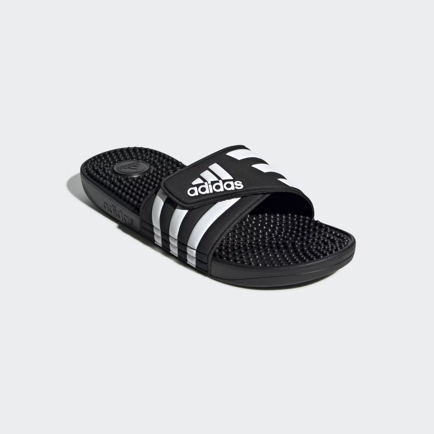 Claquette Adidas  » Adissage  » Noir – Rayures blanches
