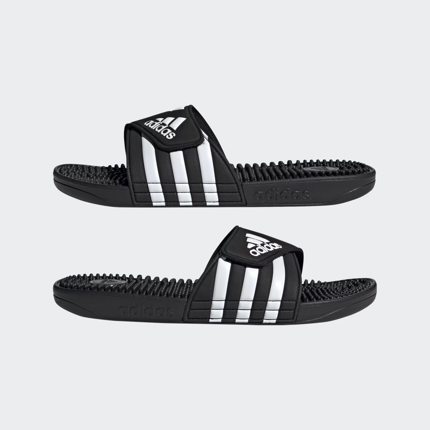 Claquette Adidas  » Adissage  » Noir – Rayures blanches